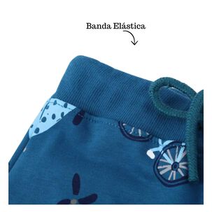 Pantalon Buzo 100% Algod&oacute;n Jump Kids Azul Helicopteros