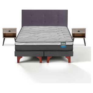 Cama Europea Flex Dream Pocket / 2 Plazas + Set De Maderas