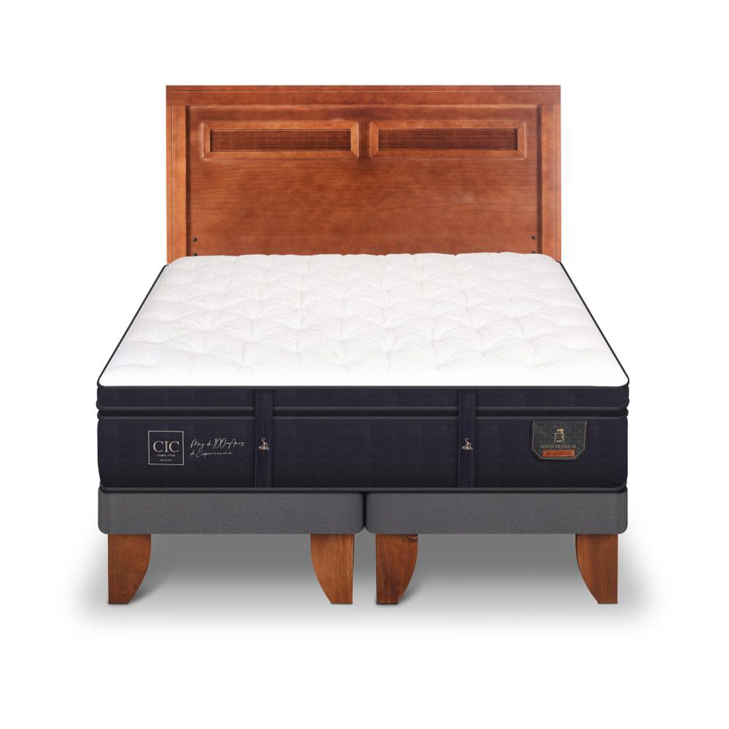 Cama Europea Cic Super Premium / King / Base Dividida + Respaldo image number 0.0