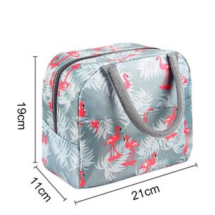 Lonchera Térmica Portátil Gris Para Almuerzo Espaciosa