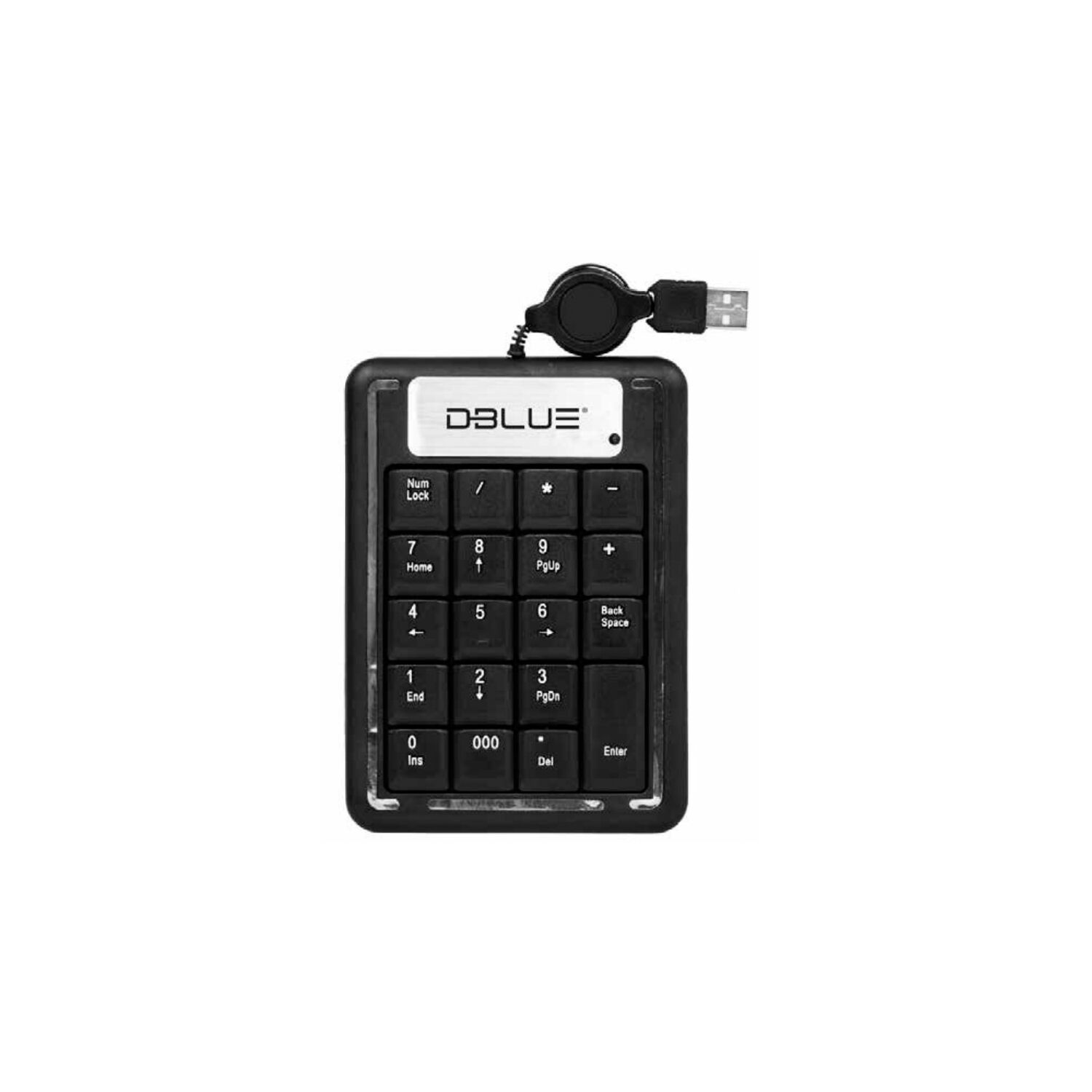 Teclado Num&eacute;rico Conexi&oacute;n Usb Con Cable Retr&aacute;ctil - Ps image number 0.0