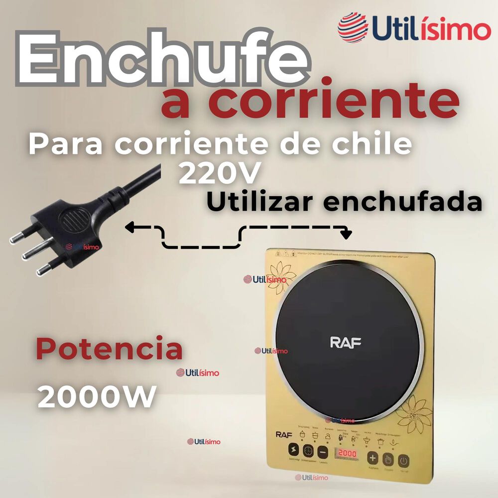 Cocina Encimera El&eacute;ctrica De Inducci&oacute;n 1 Plato Port&aacute;til 2000w image number 7.0