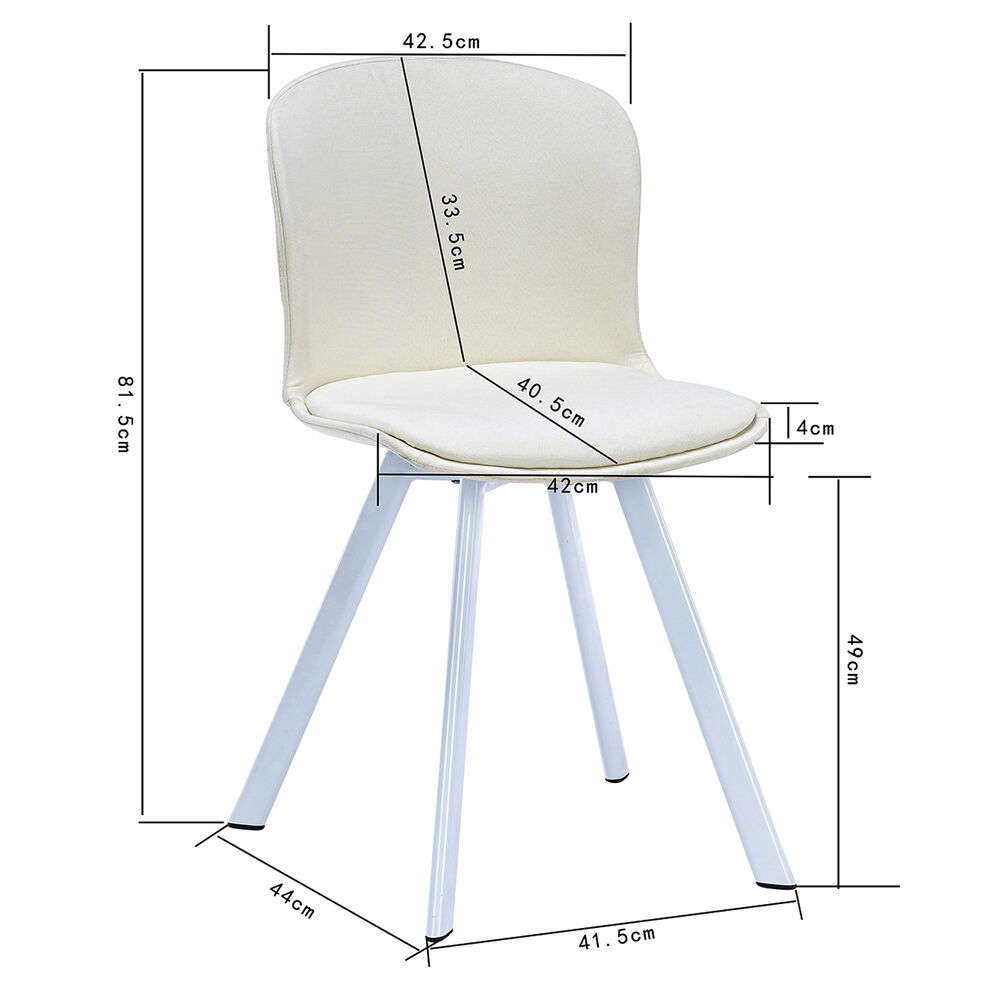 Pack 2 Sillas De Comedor Pp Y Tela Blanco image number 2.0