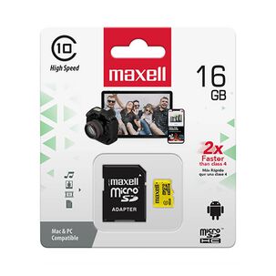 Pack 3 Tarjeta Micro Sd Maxell 16gb Clase 10