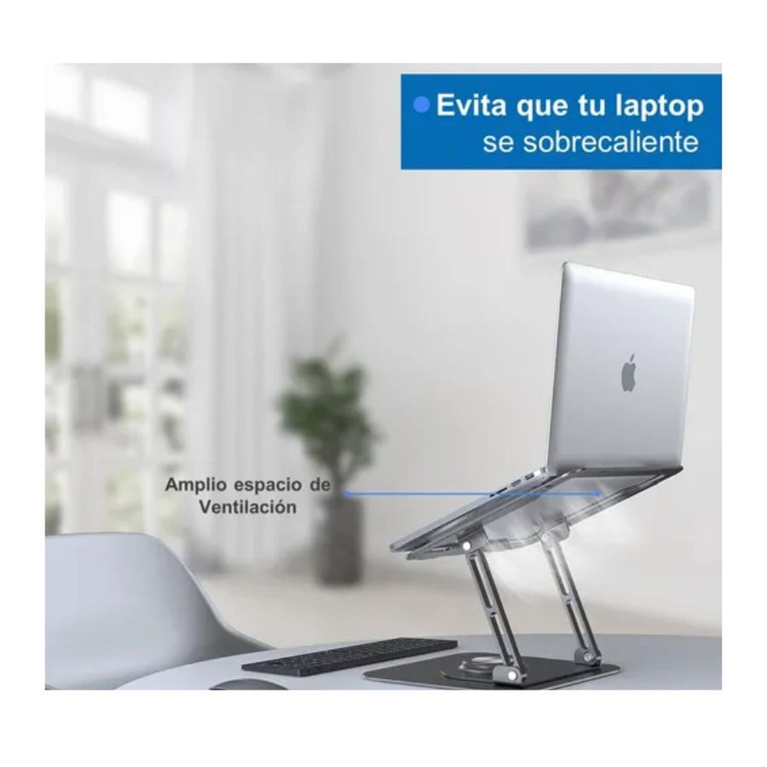 Soporte Base Aluminio Para Notebook Giro 360 image number 4.0