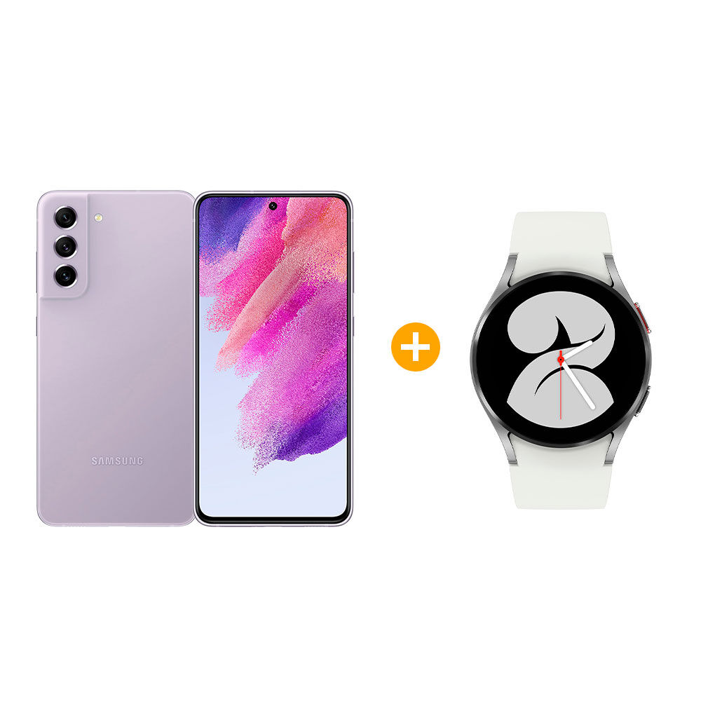 Smartphone Samsung Galaxy S21 FE 128GB LIGHT VIOLET + Galaxy Watch4 40 mm Silver image number 0.0