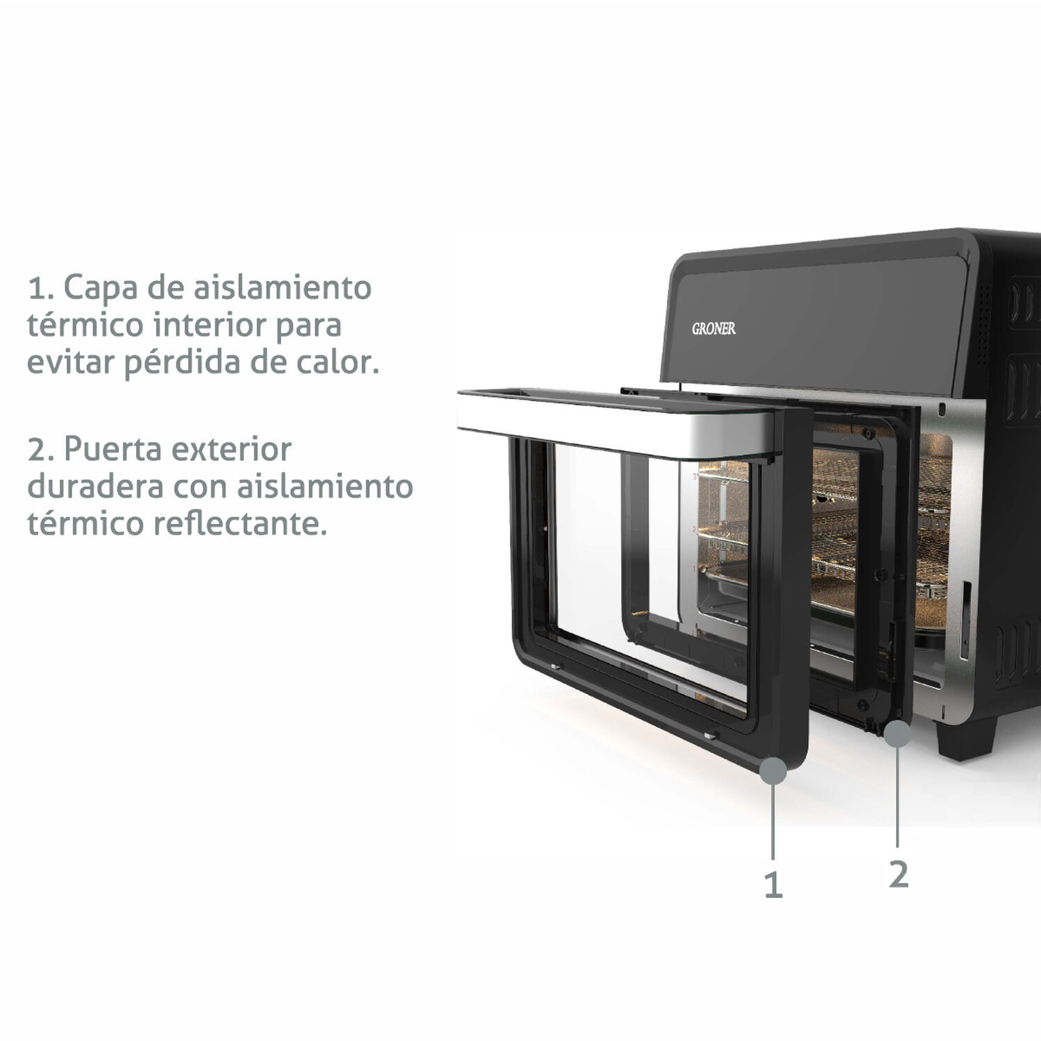 Horno Freidora De Aire Grner 16l image number 2.0