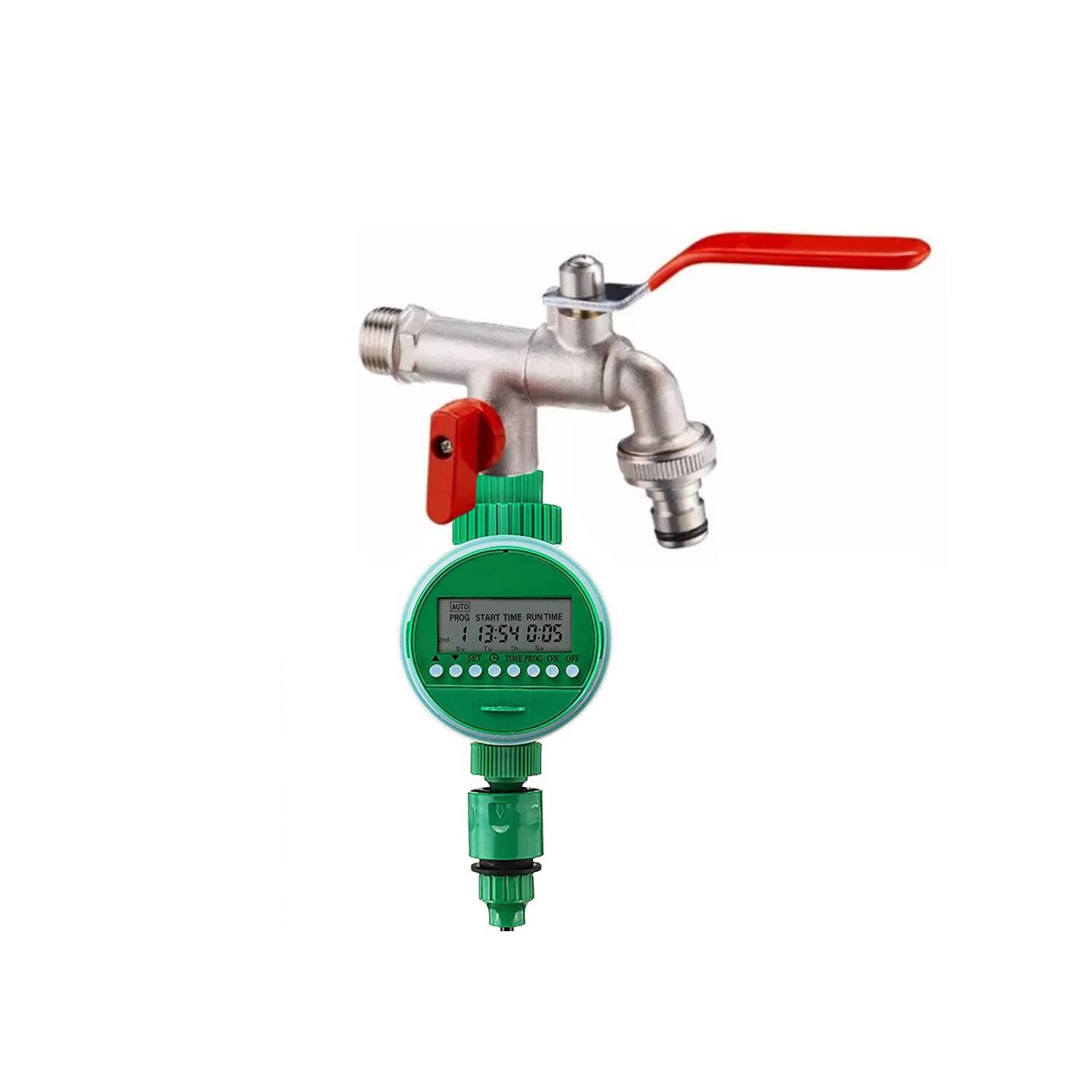 Kit Flowmak Riego Llave Doble 1/2" + Programador image number 1.0