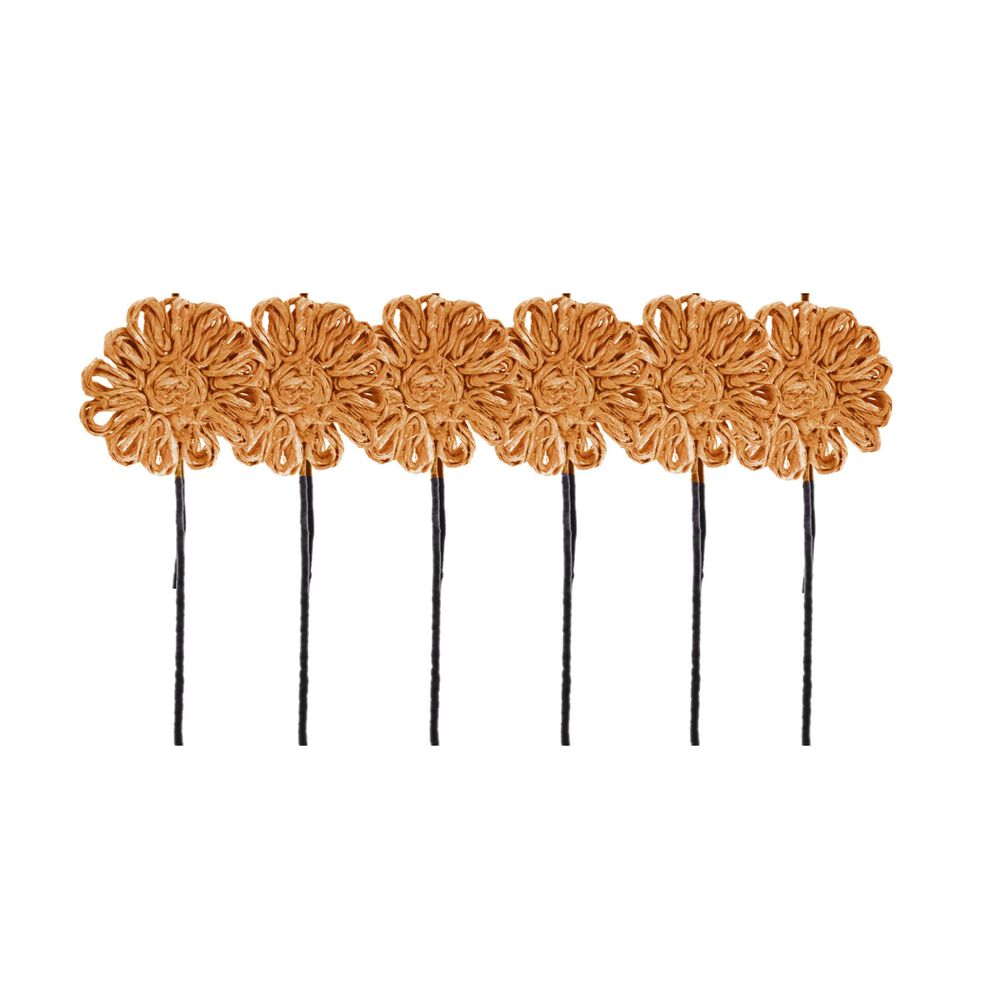 Flor Yute Naranja 30 Cm Pack 6 Un. image number 1.0