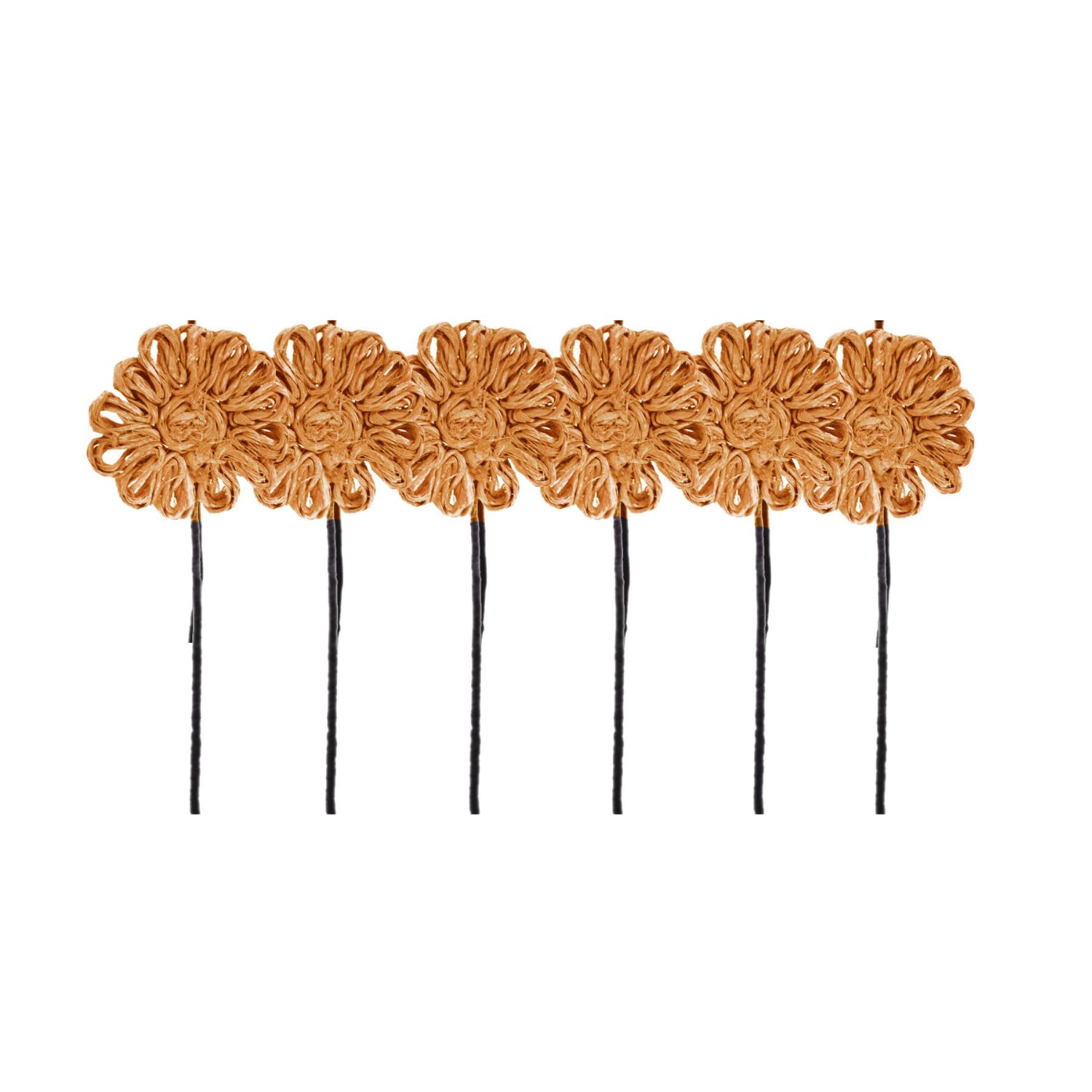 Flor Yute Naranja 30 Cm Pack 6 Un. image number 1.0