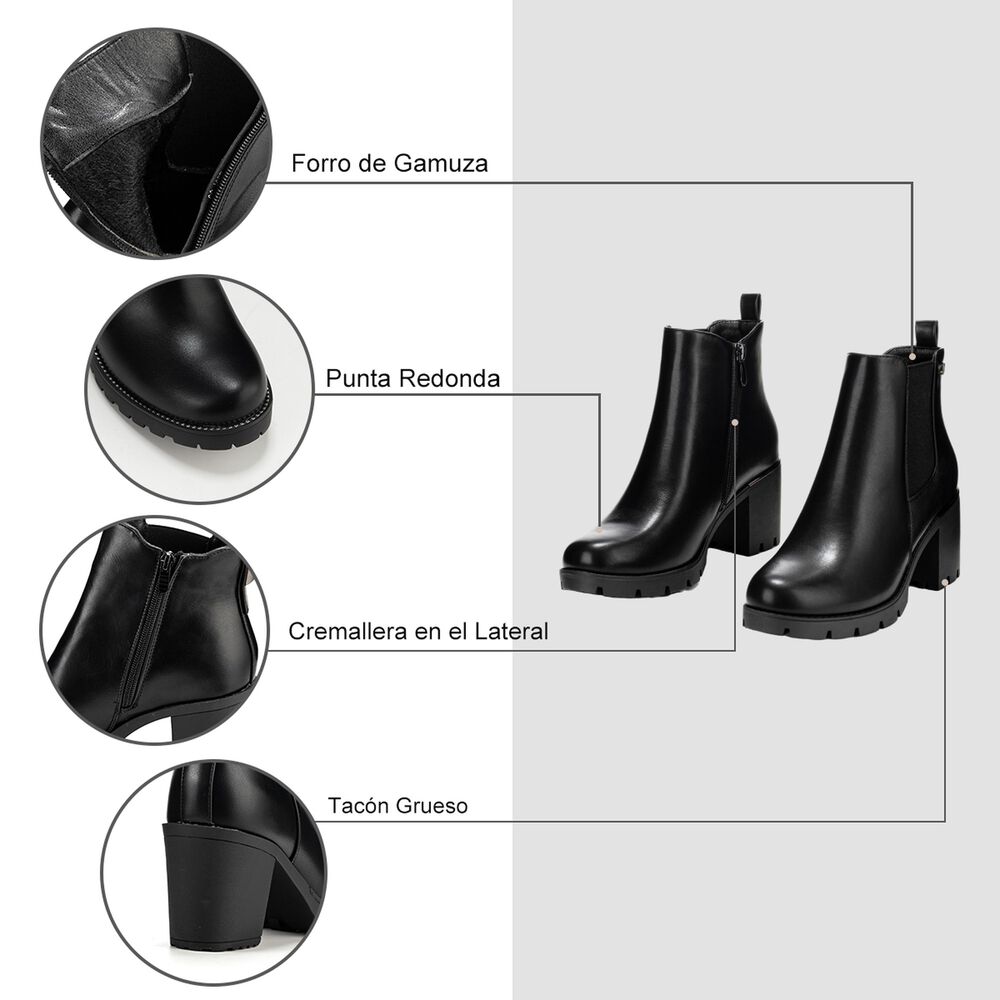 Botin Negro Casual Mujer Weide Zs37 image number 6.0