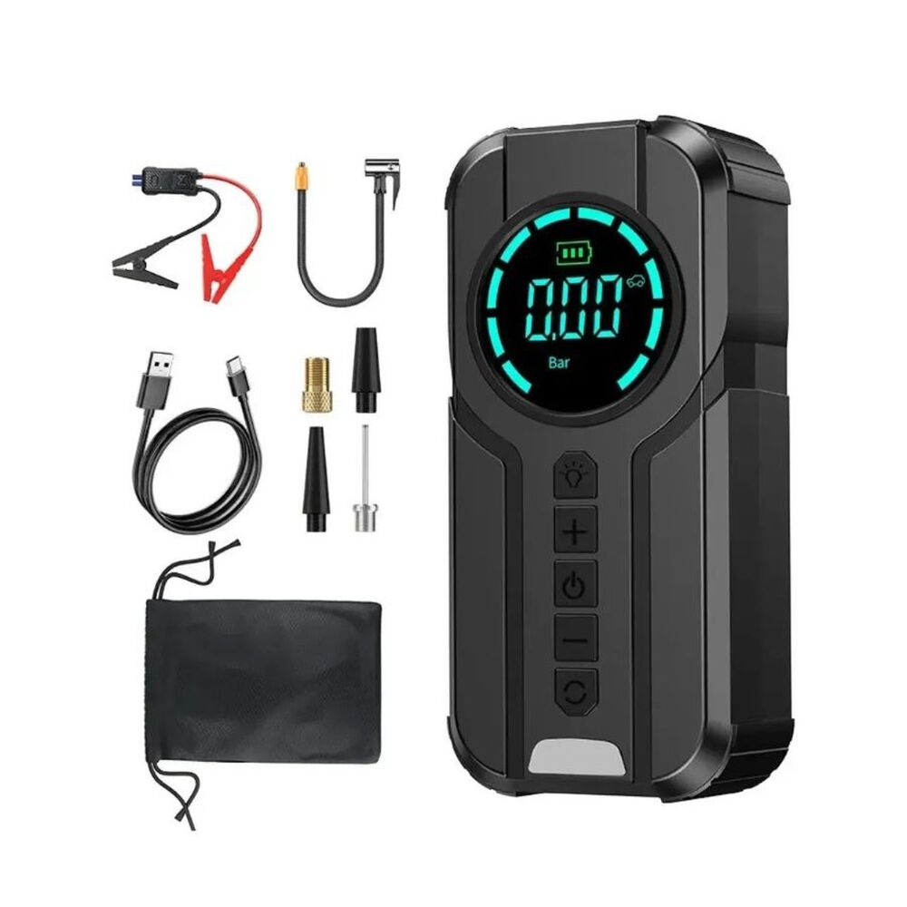 Compresor Aire Portatil Arrancador De Bateria Auto image number 2.0