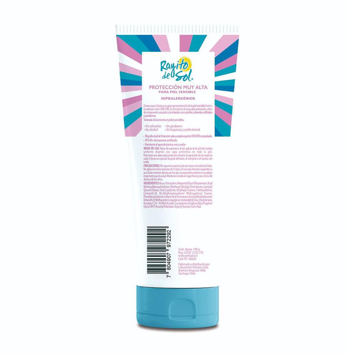 Crema Protectora Rayito De Sol Ozono Piel Sensible Fps 50+ 190 Gr image number 1.0