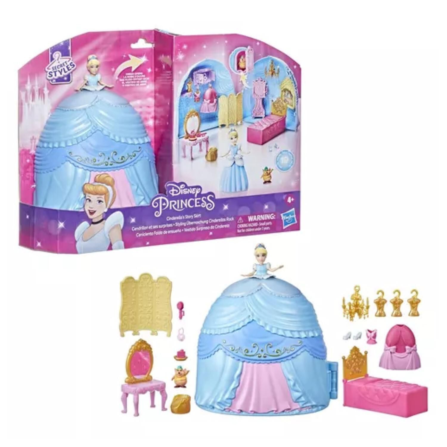 Juguete Mu&ntilde;eca Princesa Cenicienta Falda Ensue&ntilde;o Accesorios image number 1.0