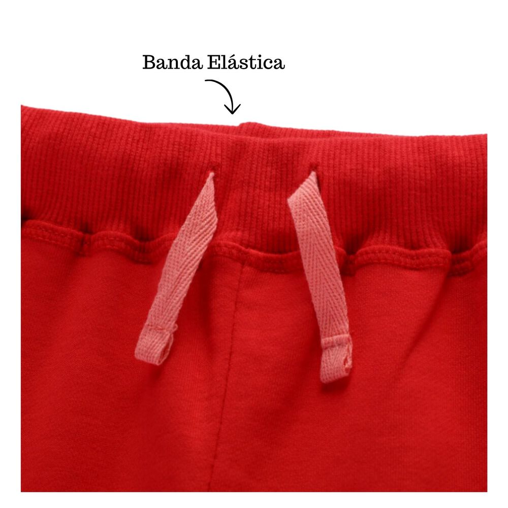 Pantal&oacute;n Buzo Ni&ntilde;a 100% Algod&oacute;n Rojo Frutillas image number 3.0