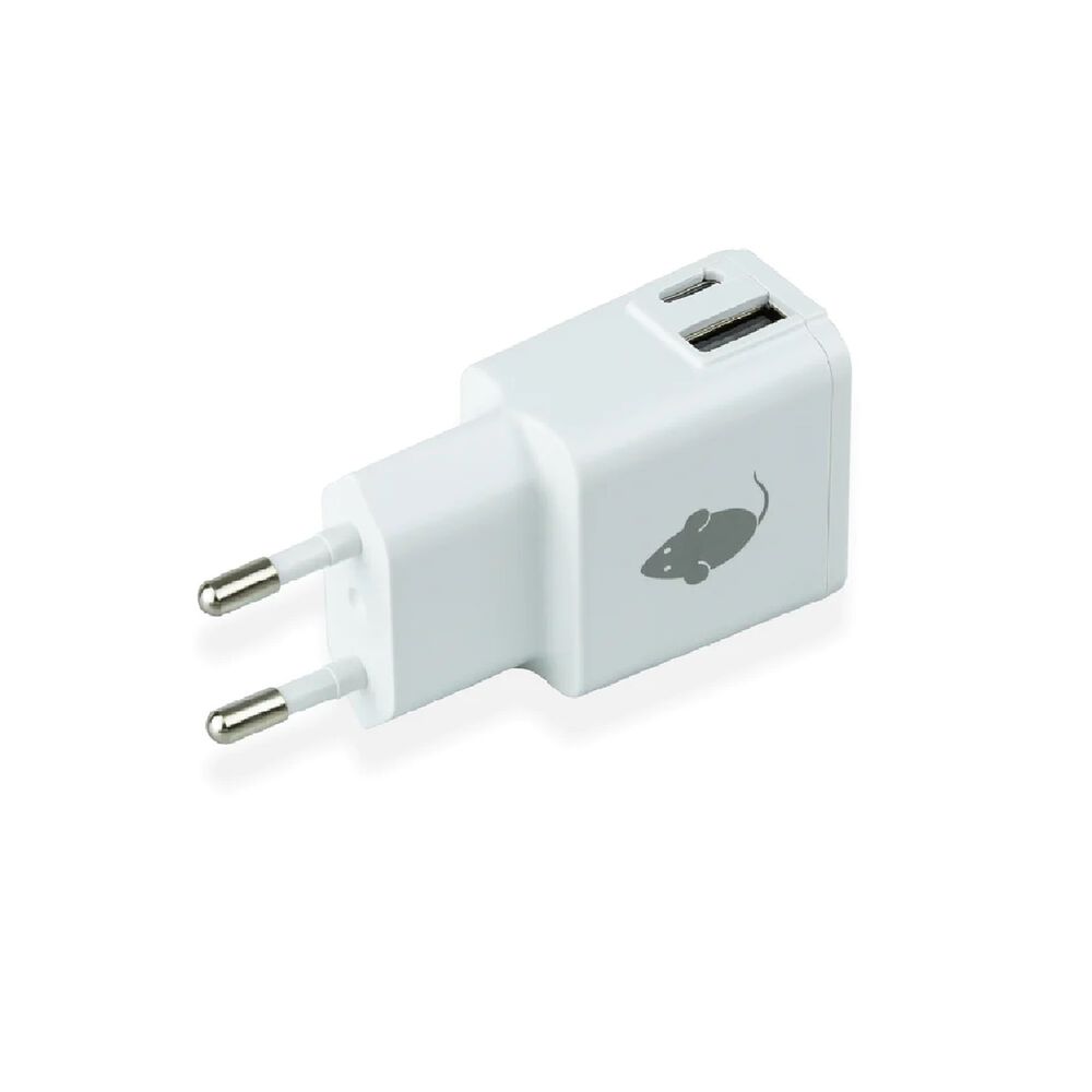 Cargador Doble Usb Y Usb Tipo C - Blanco image number 0.0