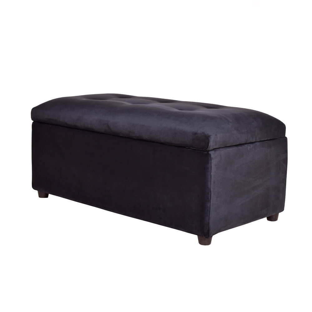 Banqueta Baul Felpa Gris Oscuro 95x50x45 image number 2.0