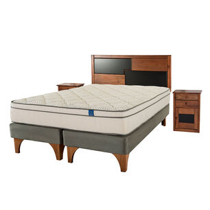 Cama Europea Flex Valencia / King / Base Divida + Set De Maderas