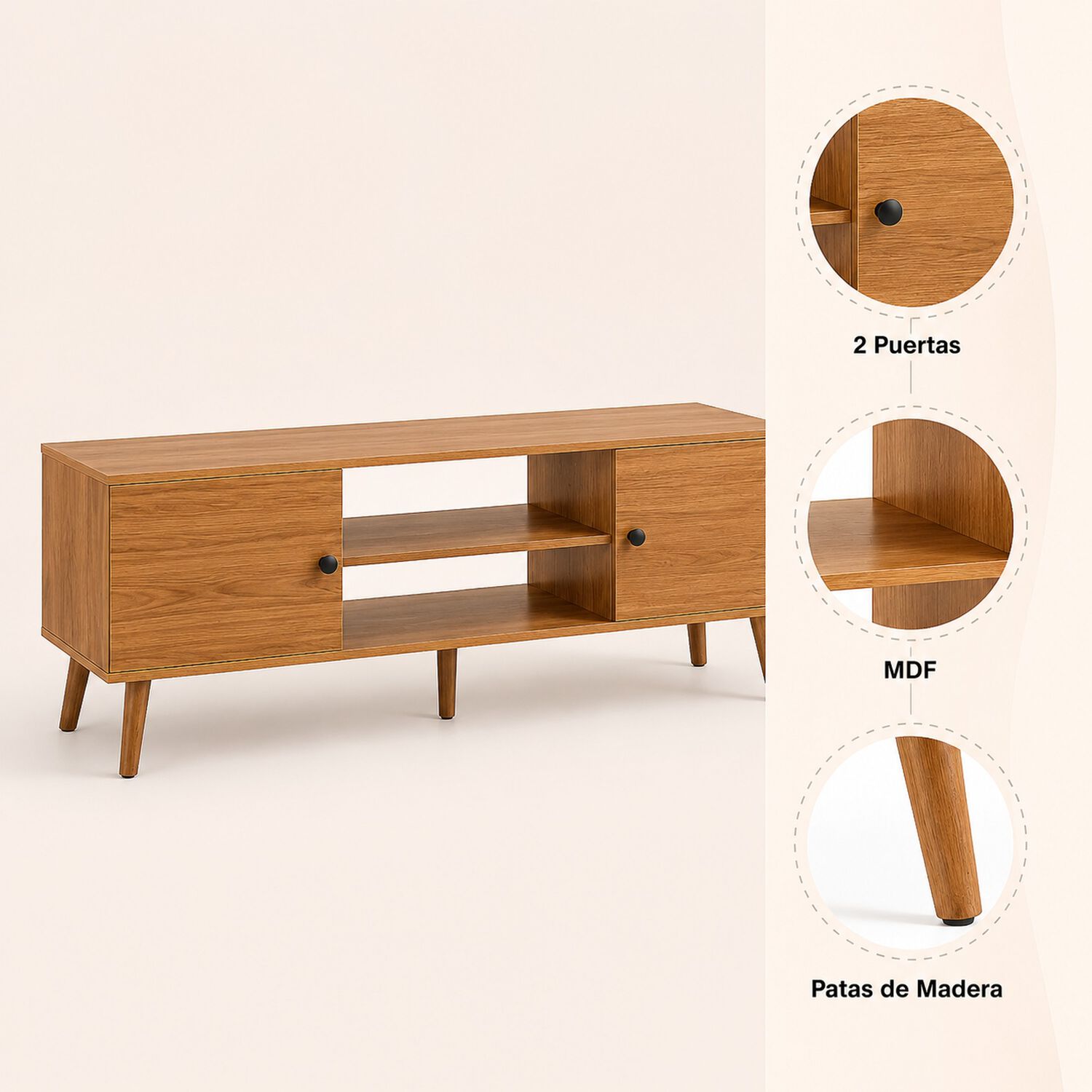 Rack De Tv Atria - Rustica image number 4.0