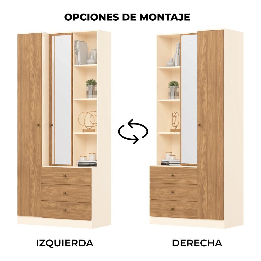 Clóset Home Mobili Closet Multiuso Karl / 2 Puertas / 3 Cajones image number 7.0