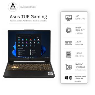 Notebook Asus Tuf Gaming F15 I5 10th 16gb 256gb Gtx1650 Edici&oacute;n Exclusiva Win Office Rea.