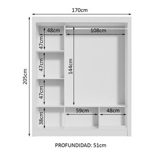 Cl&oacute;set Vekkahome Monaco / 3 Puertas
