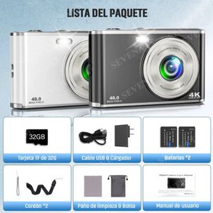 C&aacute;mara Digital 4k Frontal Y Trasera 2.8 Inch Para Estudiante