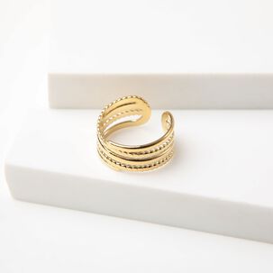 Anillo 19v69 Dorado Mujer Str206