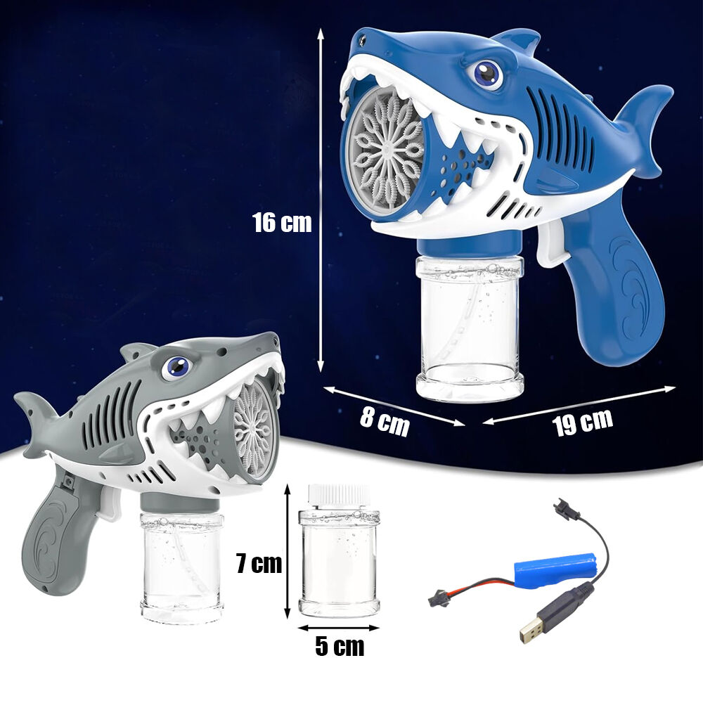 Pistola Lanza Burbujas Tiburon Luces Y Sonidos + Liquido image number 2.0