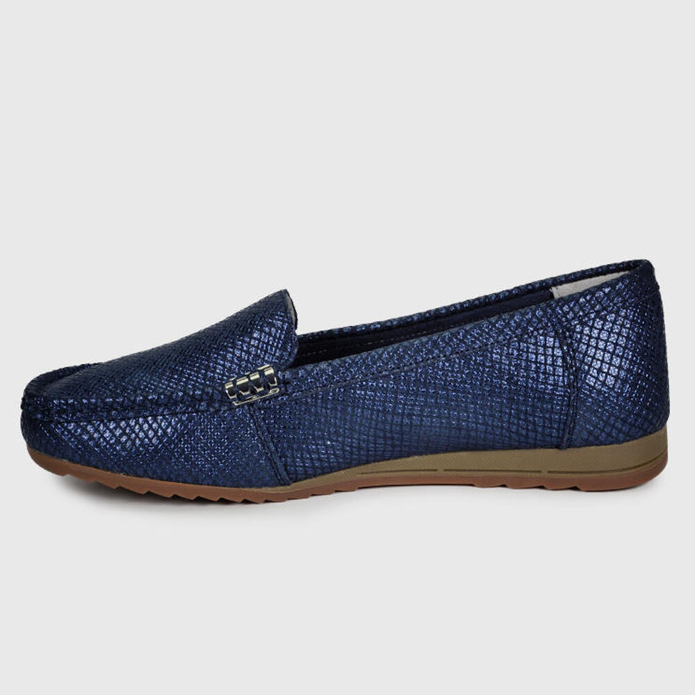 Mocasín Cuero Ethel Azul image number 5.0