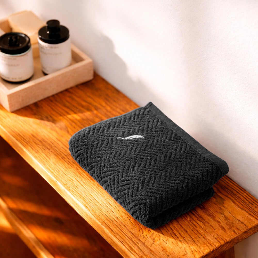 Toalla De Mano Vis Nautica 100% Algod&oacute;n Alta Calidad 30x50cm Negro image number 0.0