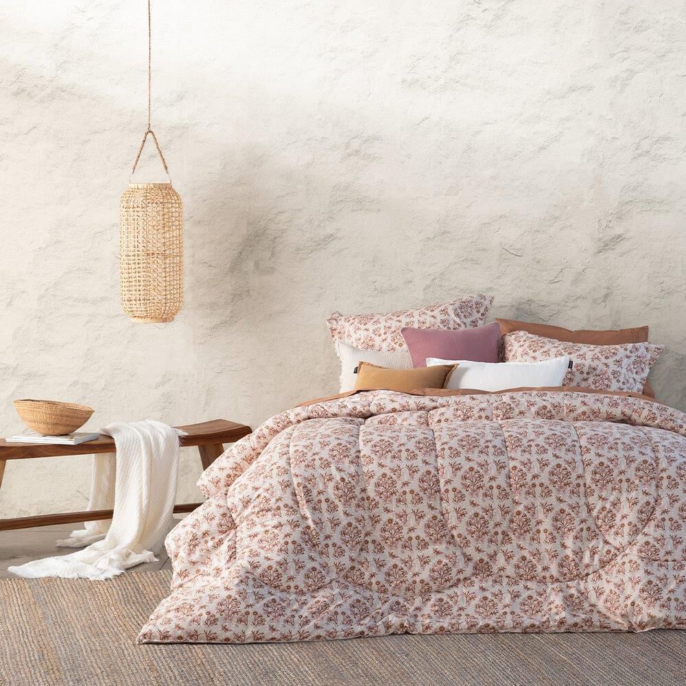 Plumon Estampado Hatha 1.5 Plazas Rosa image number 4.0