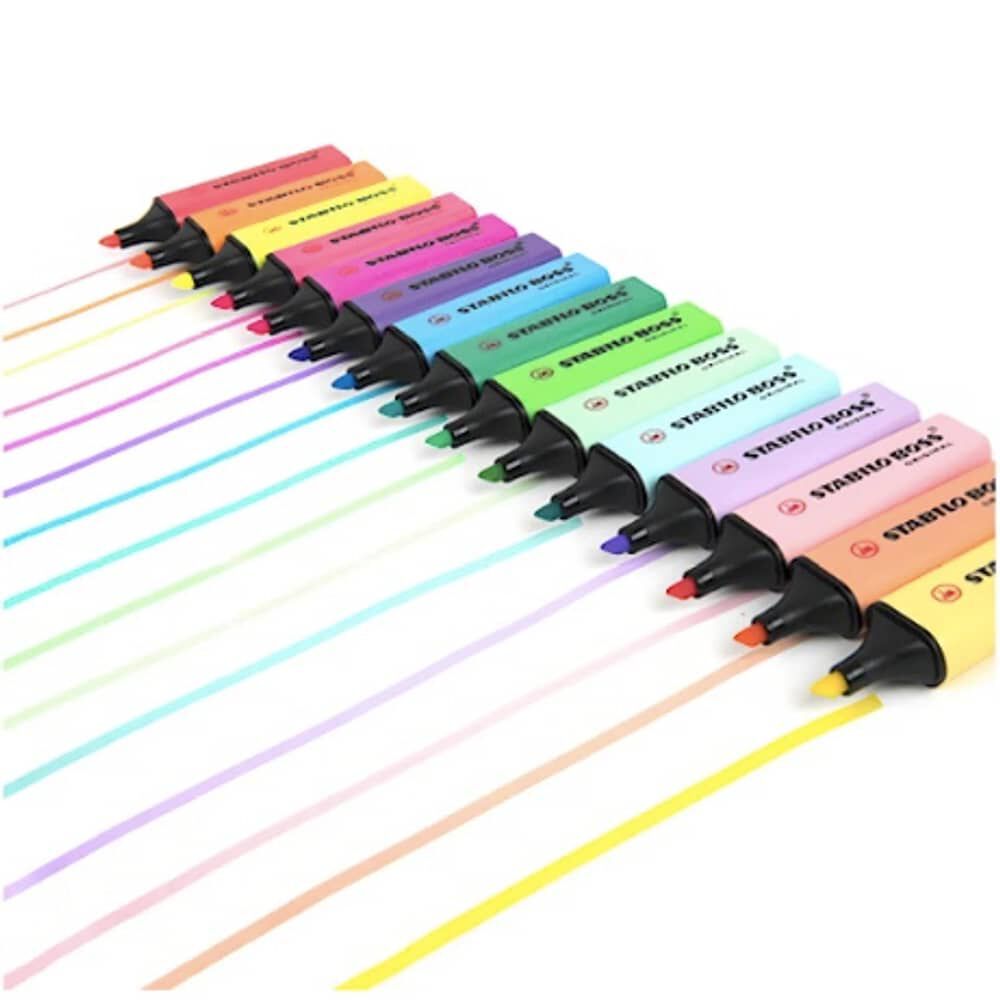Set 15 Destacadores Stabilo Boss Neon - Pastel Punta Cincel image number 3.0