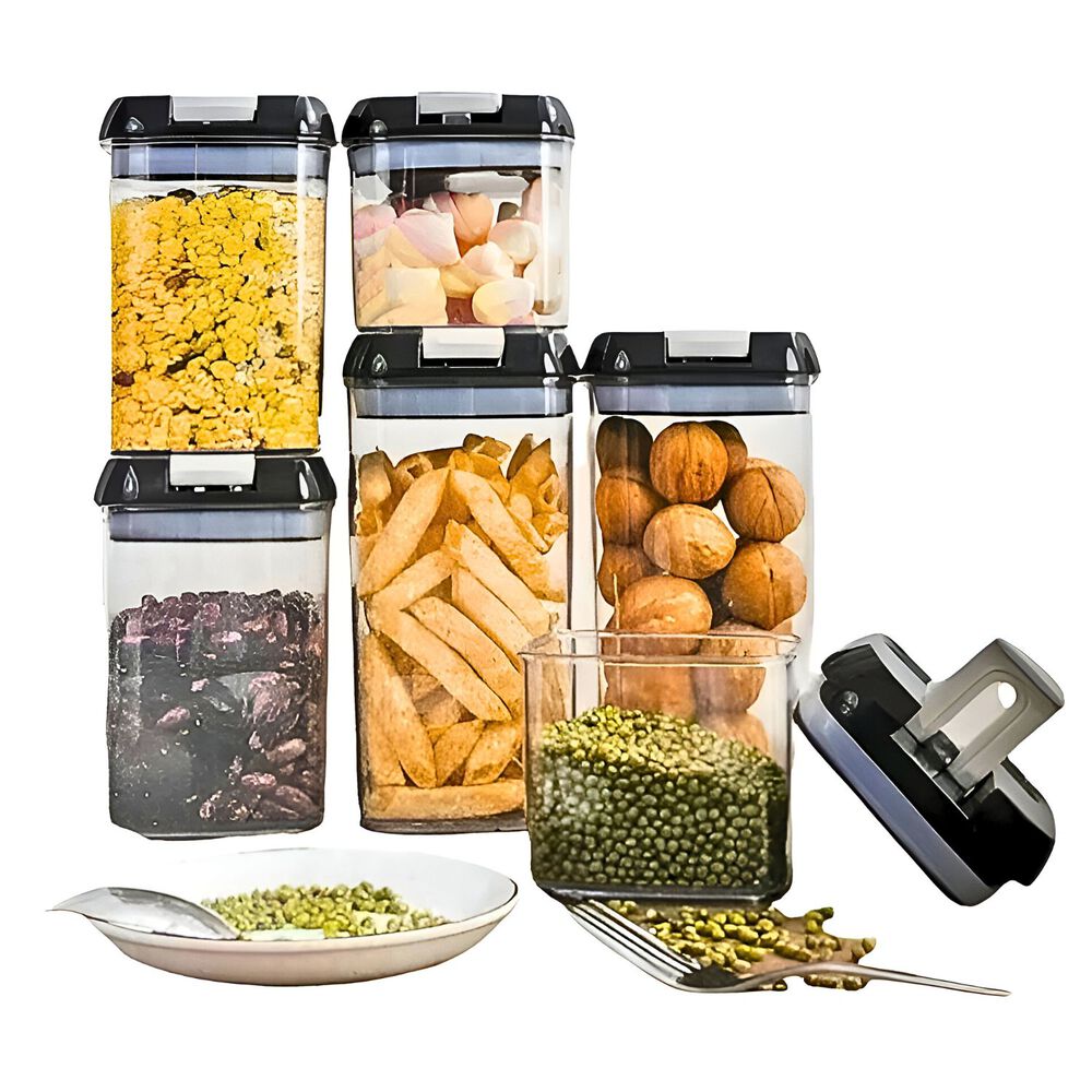 Set De 7 Contenedores Hermeticos De Plastico Cocina Despensa image number 2.0