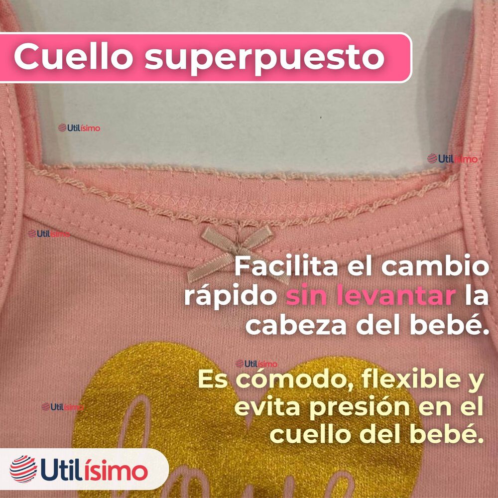 Pack 4 Bodys Ni&ntilde;a Sin Manga Tedmimak 100% Algod&oacute;n Princess Pink image number 4.0