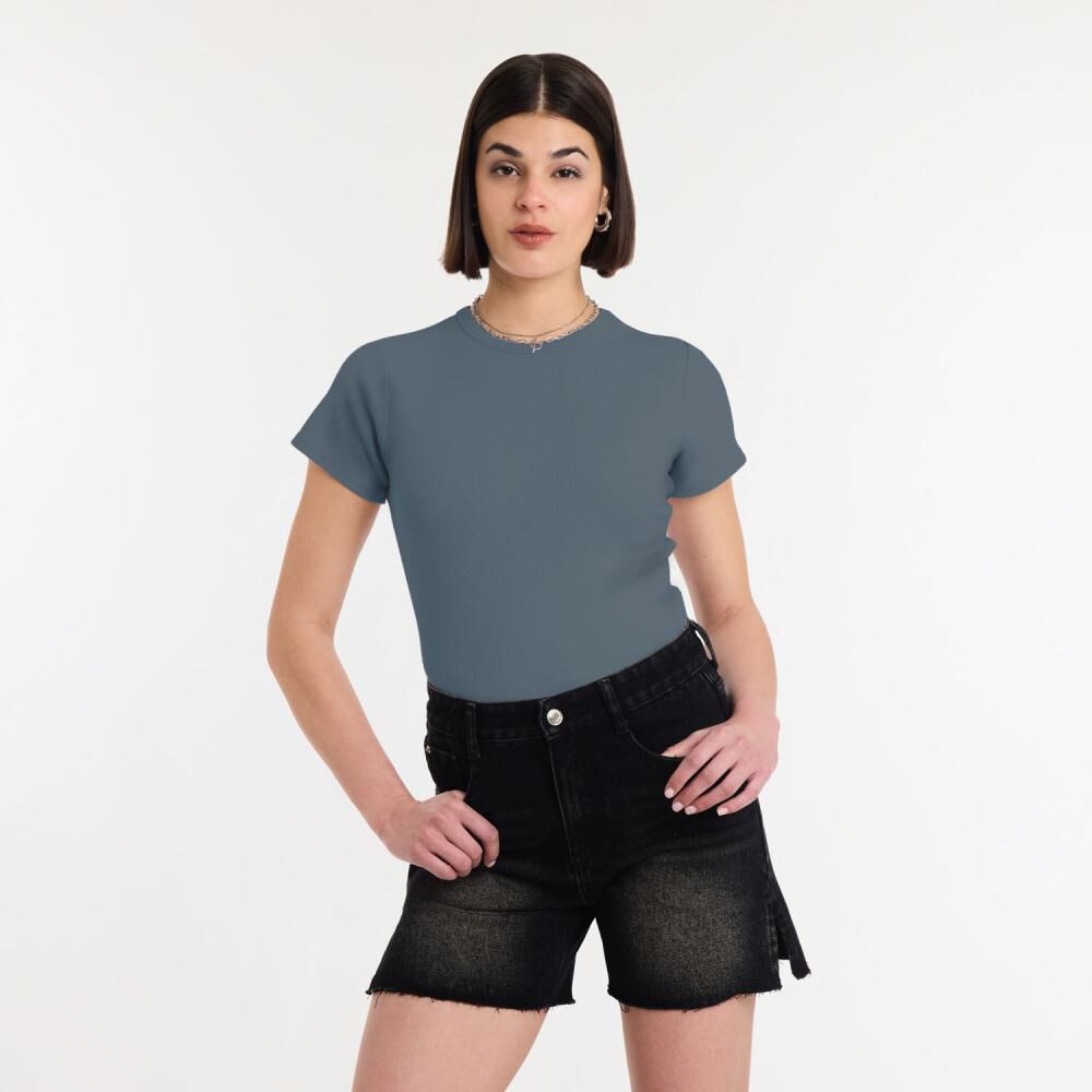 Polera Lavado Manga Corta Cuello Redondo Mujer Rolly Go image number 0.0