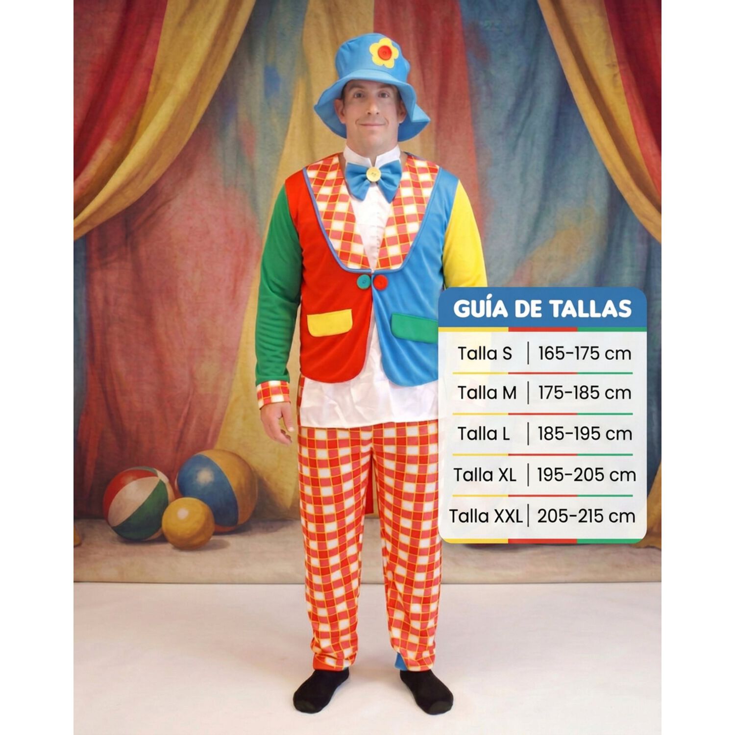 Disfraz Cosplay Payaso Buf&oacute;n Ni&ntilde;o Ni&ntilde;a Carnaval Adulto image number 54.0