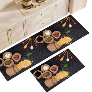 Set 2 Alfombra De Cocina Piso Entrada Antideslizante Ac1-6