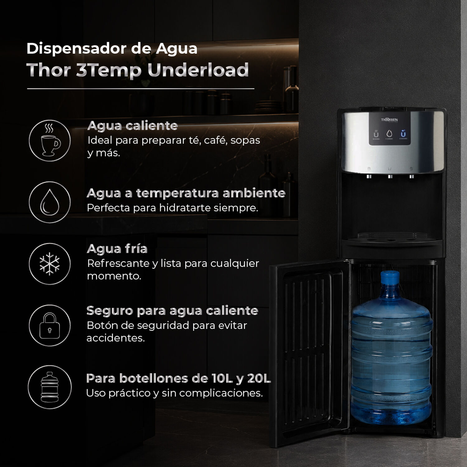 Dispensador De Agua Thor 3temp Underload image number 1.0