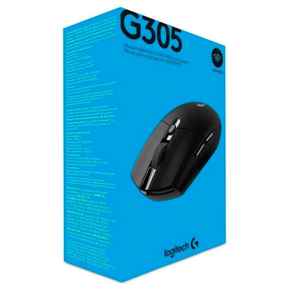 Mouse Gamer Inalambrico Usb 6 Botones 12000 Dpi Lightspeed Negro G305 image number 4.0