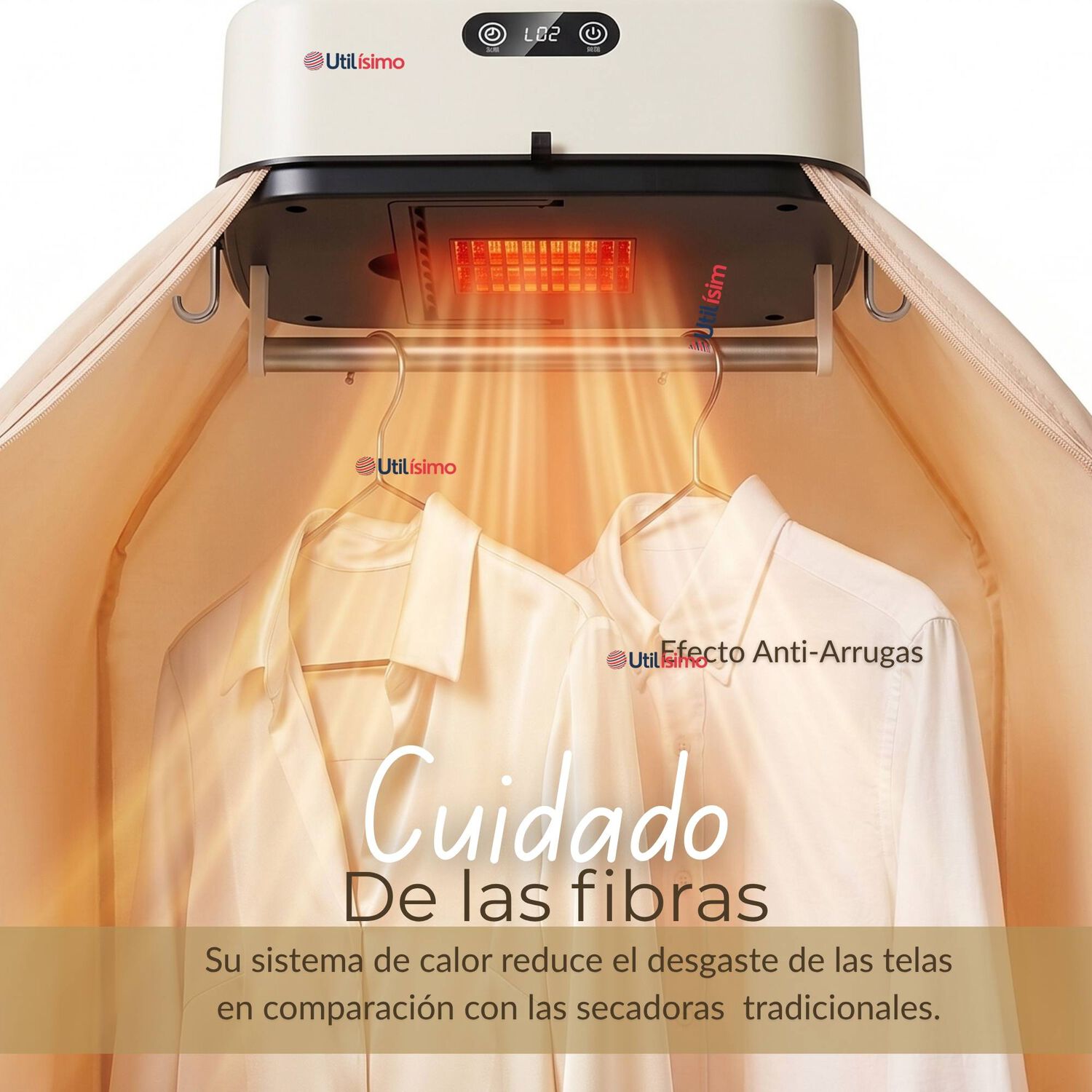 Secadora Ropa Port&aacute;til Compacto El&eacute;ctrico Bajo Consumo 900w - 1000w image number 8.0