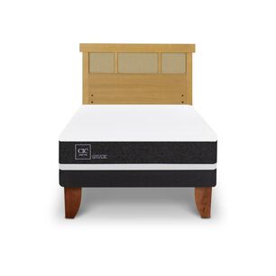 Cama Europea Cic Ortopedic / 1.5 Plazas / Base Normal + Respaldo