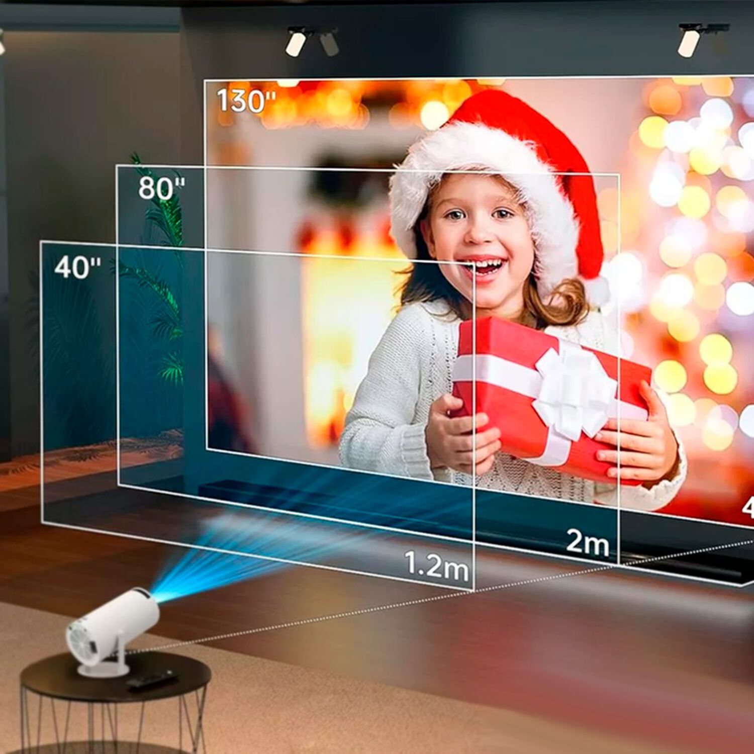 Proyector Multimedia Led Source 4k Ultra Hd Port&aacute;til Cine En Casa image number 4.0