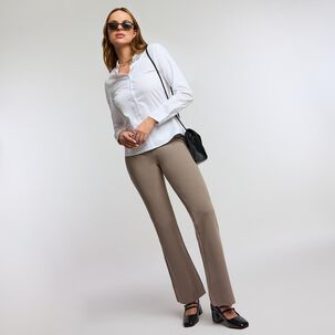 Pantalón Cintura Elasticada Tiro Alto Wide Leg Mujer Kimera