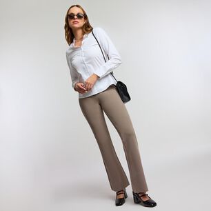 Pantal&oacute;n Cintura Elasticada Tiro Alto Wide Leg Mujer Kimera
