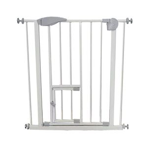 Reja De Seguridad Bebe Puerta Mascota Doble Seguro 75-82 Cm