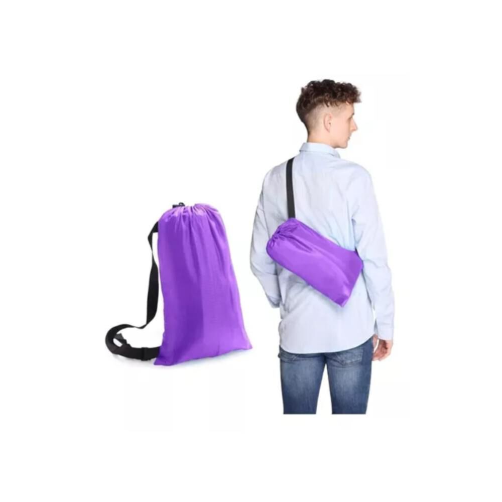 Sofá Sillón Inflable Tumbona Cojín Banano Camping Aire Playa image number 10.0