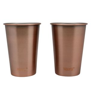 Set 2 Vasos 500ml Copper Line Wayu Cocteleria Tragos Cocina
