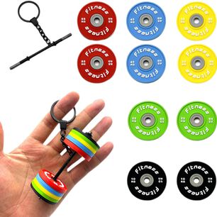 Llavero 3d Barra Con Pesas Discos Desmontable Crossfit Gym