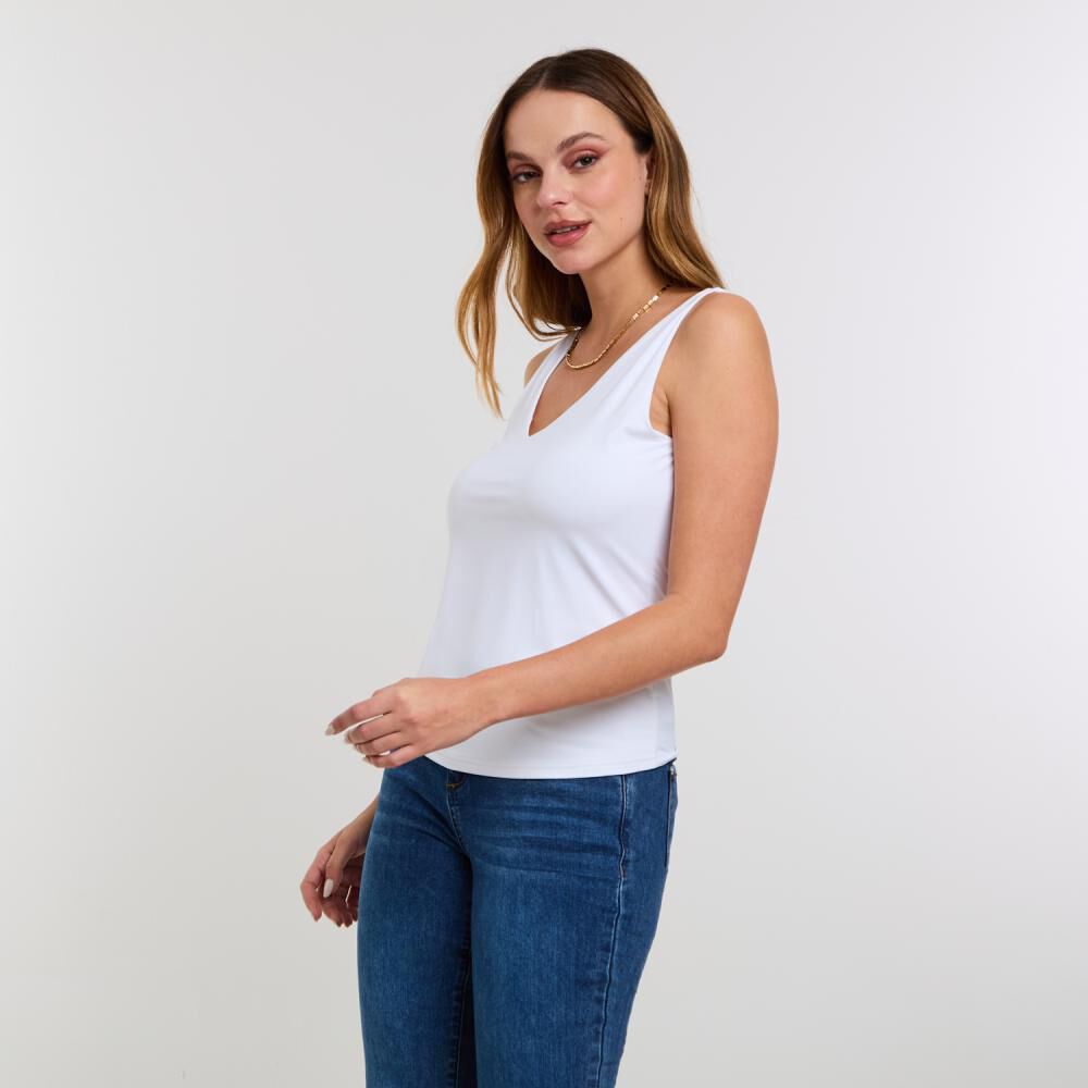 Polera Tipo Peto Liso Sin Manga Mujer Kimera image number 2.0